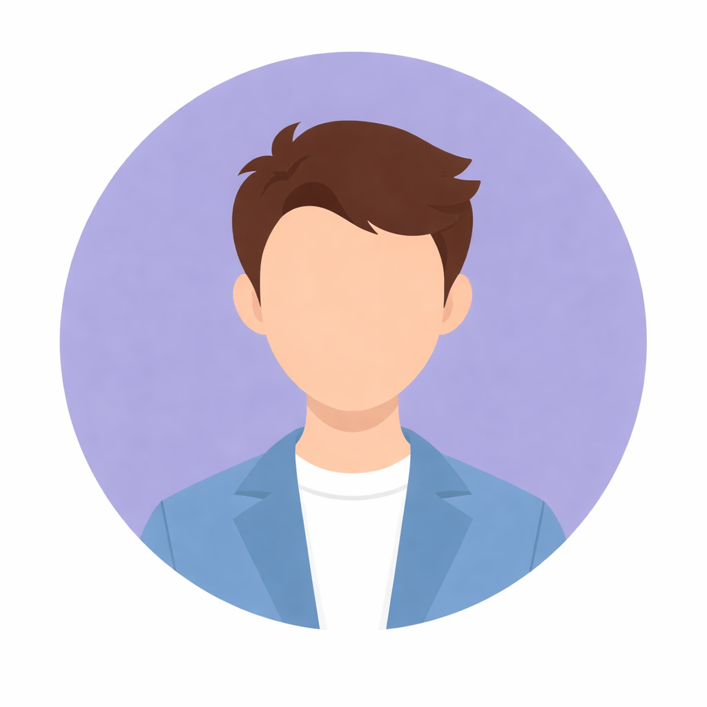 faceless male avatar in pastel tones